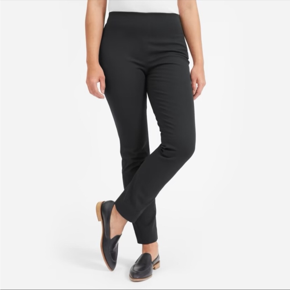 Like new Everlane The Side-Zip Stretch Cotton Pant Black size 6